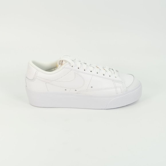Nike Women's Blazer Low Platform 'Triple White' DJ0292-100 Leather 2021 6 - 12 - Picture 2 of 10